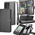 thumbnail image 1 of Tiflook Wallet Case for Motorola Moto G Stylus 5G (2023 Only) | XT2315, PU Leather ID Cash Credit Card Slots Holder Carrying Pouch Folio Flip Cover [Detachable Magnetic Hard Cases] Lanyard - Black, 1 of 7