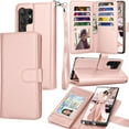 thumbnail image 1 of Tiflook Wallet Case For Samsung Galaxy S23 Ultra (6.8-inch) SM-S918 Card Slots Holder Carrying Flip PU Leather Cover [Detachable Magnetic Hard Case] Rose Gold, 1 of 7