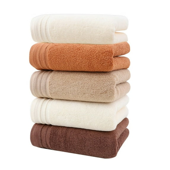 Tifor Modern Cotton Towels & Washcloths, Multicolor, 5 Count