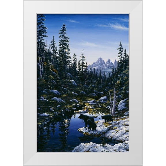 Tift, Jeff 11x14 White Modern Wood Framed Museum Art Print Titled - Bear Family