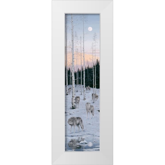 Tift, Jeff 11x32 White Modern Wood Framed Museum Art Print Titled - Moonlight Serenade