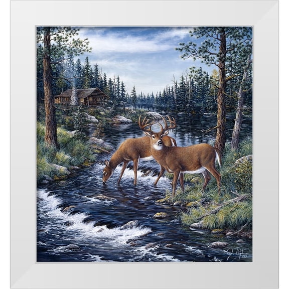 Tift, Jeff 12x13 White Modern Wood Framed Museum Art Print Titled - Peaceful Morning