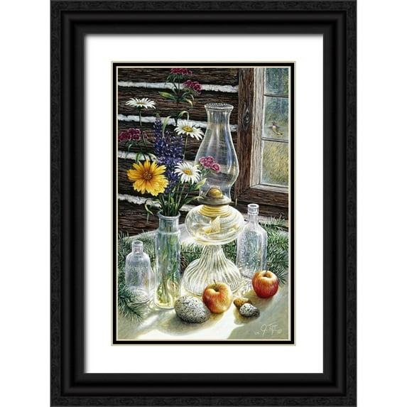 Tift, Jeff 13x18 Black Ornate Wood Framed with Double Matting Museum Art Print Titled - At The Window