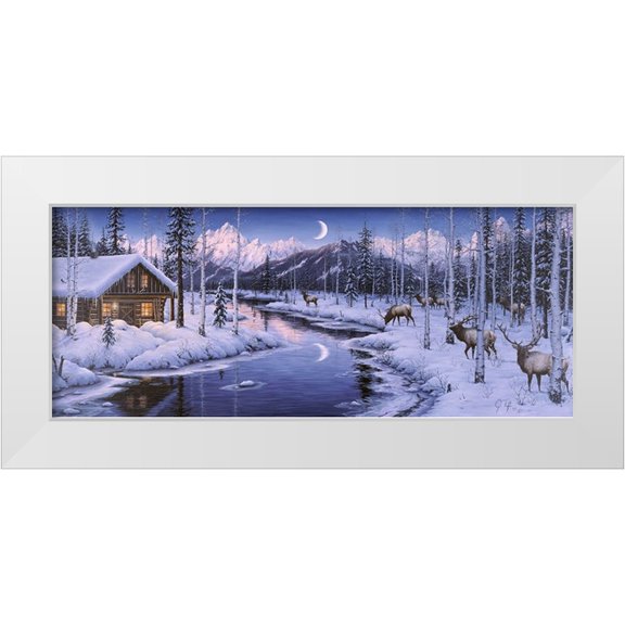 Tift, Jeff 14x8 White Modern Wood Framed Museum Art Print Titled - Winter Silence