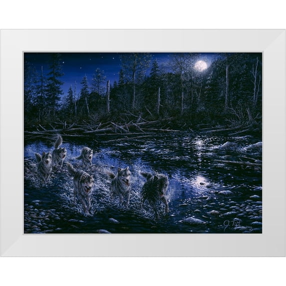 Tift, Jeff 18x15 White Modern Wood Framed Museum Art Print Titled - Midnight Pursuit