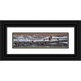thumbnail image 1 of Tift, Jeff 18x7 Black Ornate Wood Framed with Double Matting Museum Art Print Titled - Along The Waterfront, 1 of 4