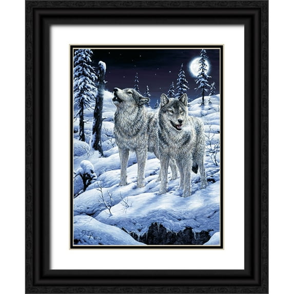 Tift, Jeff 19x24 Black Ornate Wood Framed with Double Matting Museum Art Print Titled - Lunar Calling