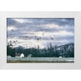 thumbnail image 1 of Tift, Jeff 32x23 White Modern Wood Framed Museum Art Print Titled - Geese Flying Over Farmland, 1 of 4