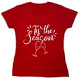 thumbnail image 1 of Tig The Season Sarcastic Humor Novelty Funny Women's Casual Tees, 1 of 3