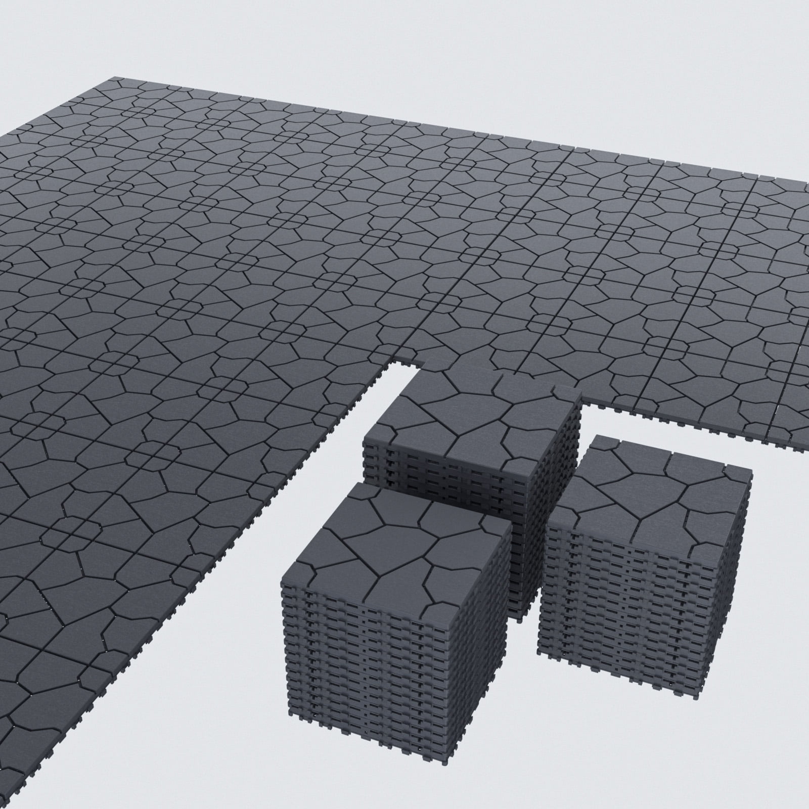 TigBond 12"x12" Interlocking Deck Tiles,Floor Tiles,Floor Tiles,Non ...