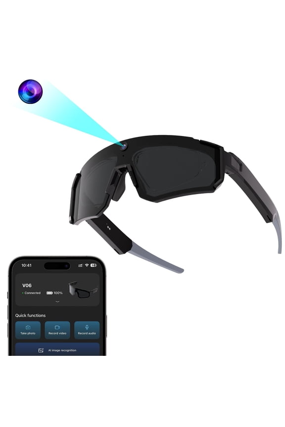 2026 AI Smart Glasses With 4K Camera, Polarized UV400 Lenses, ChatGPT Enabled, EIS Stabilization, Dual Mic Noise Canceling & IP54 For Cycling & Hiking