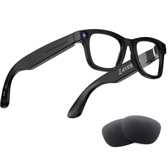 Tigebraver AI Smart Glasses With 8MP HD Camera, 1080P Video Recording With Audio, Translation, Voice Assistant & Open-Ear Audio For Travel, Meetings & Vlogging