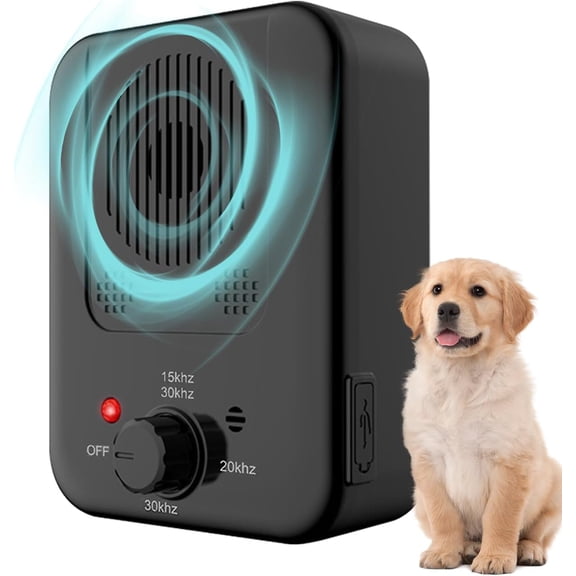 Tigebraver Anti Barking Device, Ultrasonic Dog Bark Deterrent, Rechargeable Bark Control Box, Dog Barking Silencer For Neighbors Dogs (Black)