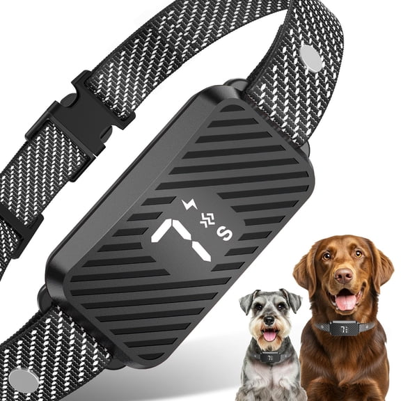 Tigebraver Dog Bark Collar For Large Medium Small Dogs, Smart No-Bark Collar With 7 Sensitivity Levels & 3 Modes, Rechargeable & Waterproof (Neon Orange)