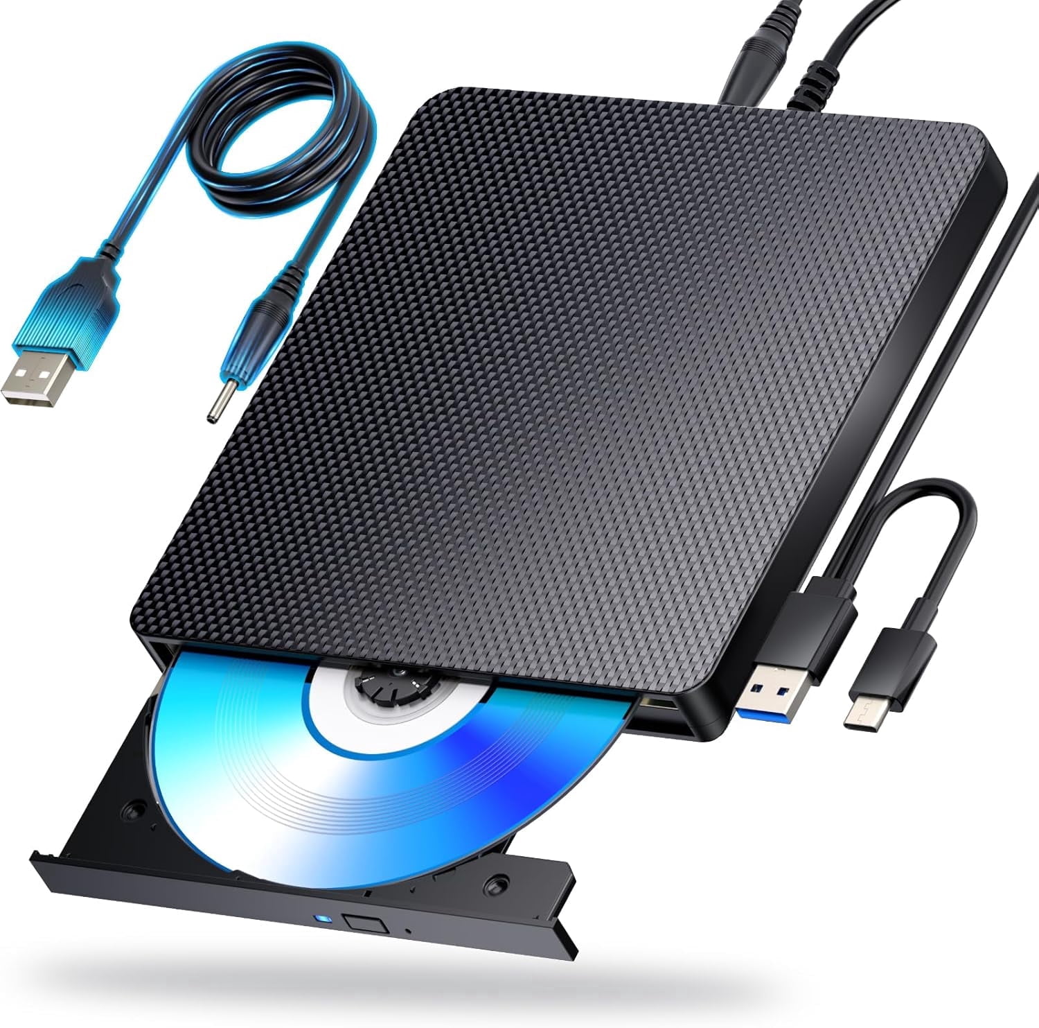 Tigebraver External Blu-ray Drive, Blu-ray Burner Read/Write Compatible ...