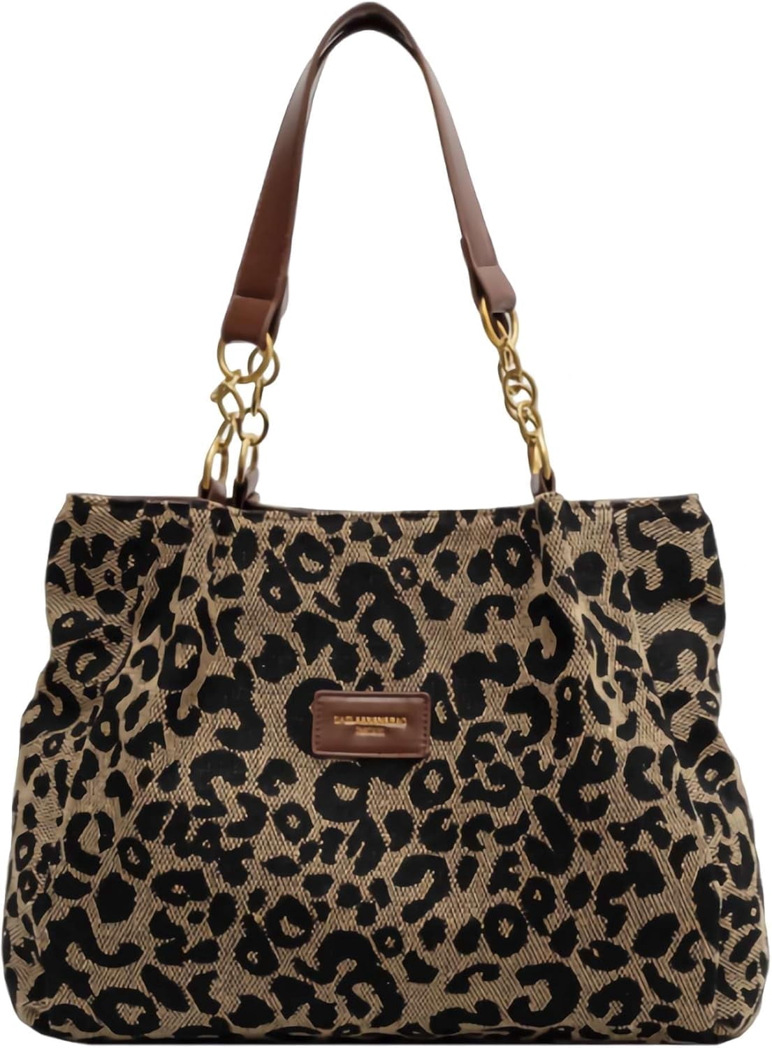 Leopard Print Shoulder Bag - Lightweight Large Tote Purse For Women With Multiple Carrying Options
