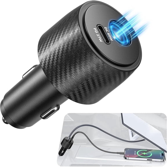 Tigebraver Starlink Mini Car Adapter 12V To 30V DC Step Up Converter, 2-In-1 Cigarette Lighter Adapter With DC Port Boost (60W 30V) & USB-C PD (27W 9V) For RV, Boat & Truck
