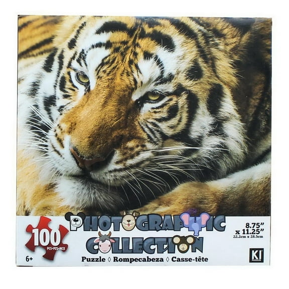 Tiger 100 Piece Photographic Collection Jigsaw Puzzle