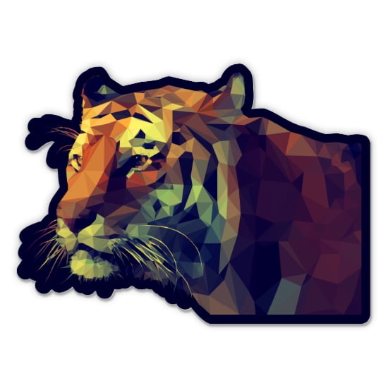 Tiger - 12" Vinyl Sticker Waterproof Decal