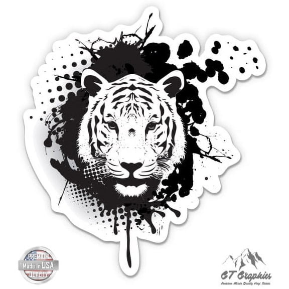 Tiger - 12" Vinyl Sticker Waterproof Decal