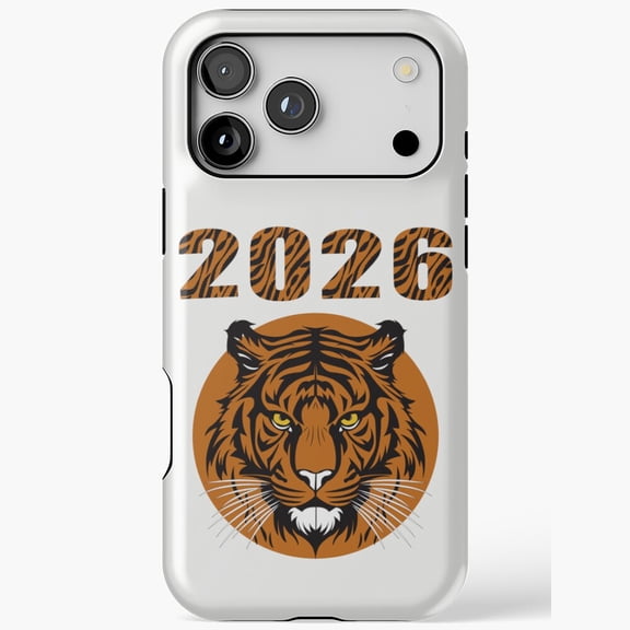 Tiger 2026 Party Animal New Year iPhone Case 17 11 12 13 14 15 16 Pro Max