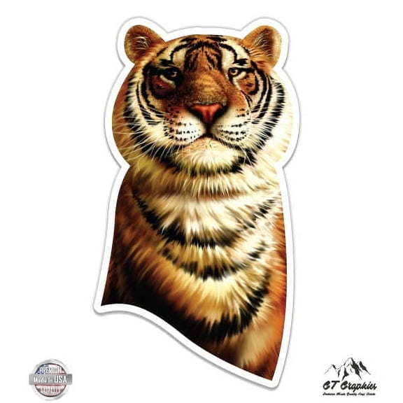 Tiger - 3" Vinyl Sticker - For Car Laptop I-Pad Phone Helmet Hard Hat - Waterproof Decal