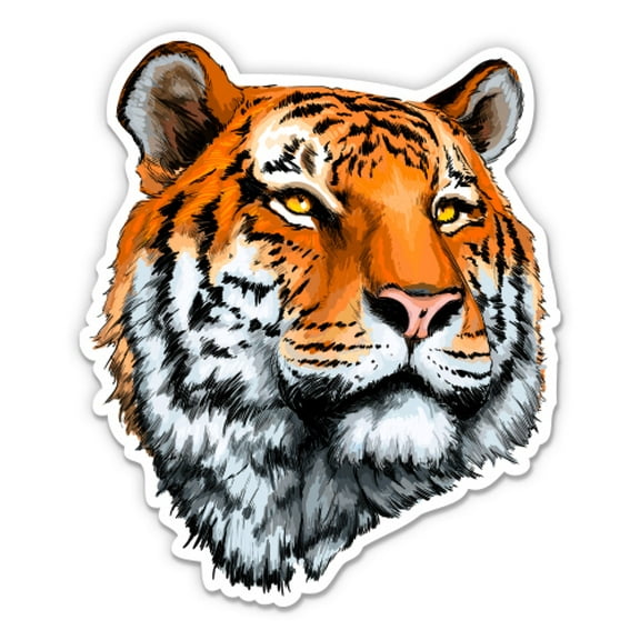 Tiger - 3" Vinyl Sticker - For Car Laptop Water Bottle Phone - Waterproof Decal