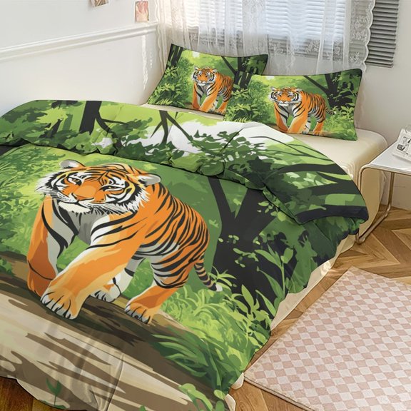 Tiger (32) 3D Duvet Cover Set Quilt Cover Theme of for Bedroom Decoration