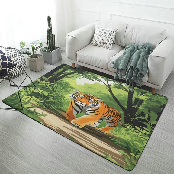 Tiger (32) Home Decor Living Room Carpet Non-slip Hotel Lobby Floor Mat Kitchen Bedroom Entrance Doormat s