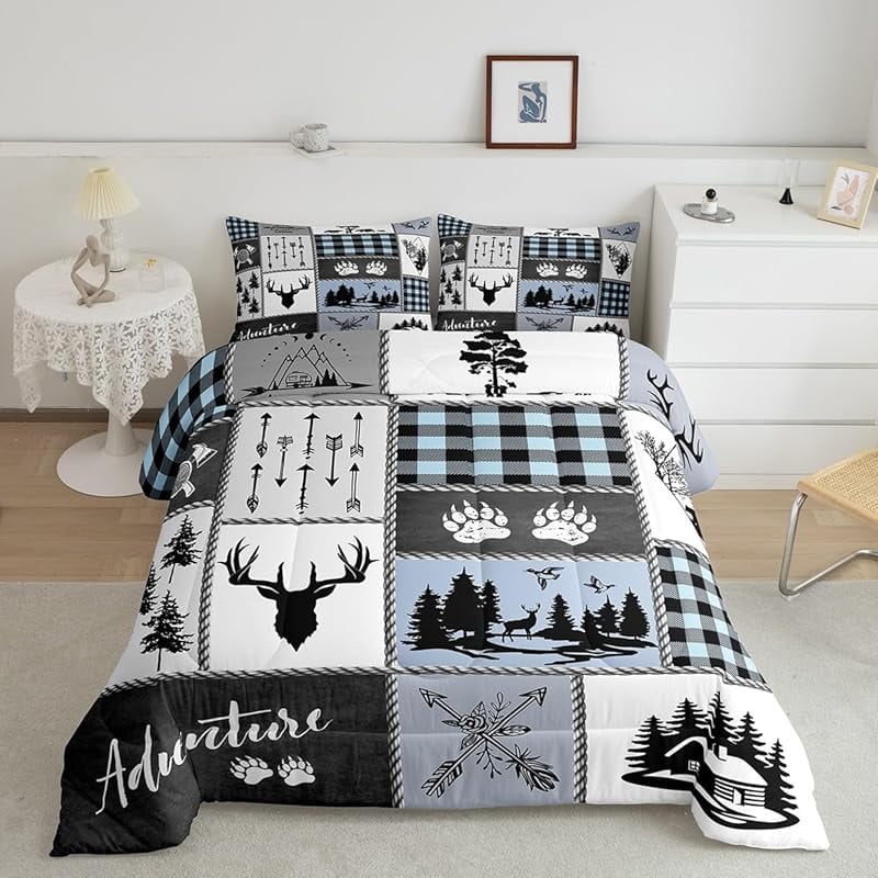 Tiger 3D Print Comforter Set Queen Size Wild Animals Bedding Set 3pcs