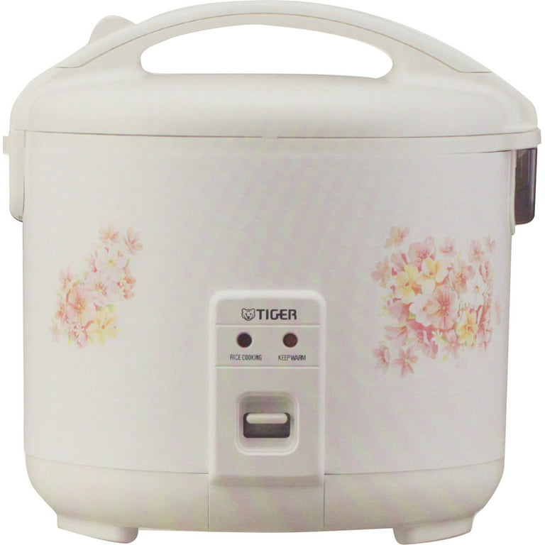 Tiger 5.5 Cup Floral White Rice Cooker & Warmer jnp-1000