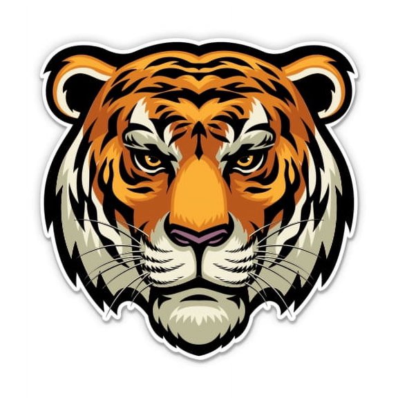 Tiger - 5" Vinyl Sticker - For Car Laptop I-Pad - Waterproof Decal