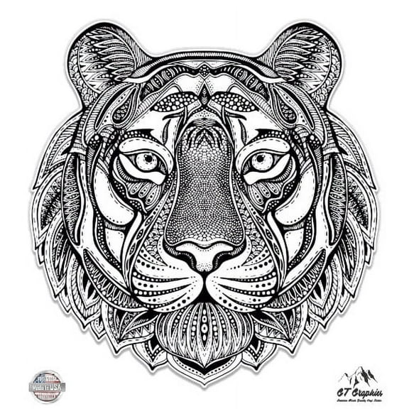 Tiger - 5" Vinyl Sticker - For Car Laptop I-Pad - Waterproof Decal