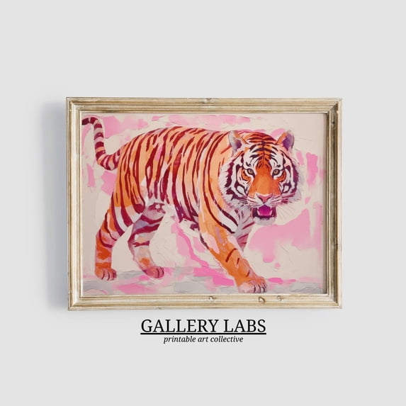 Tiger Able Maximalist Cute Apartment Aesthetics Trendy Preppy Wall Art ...