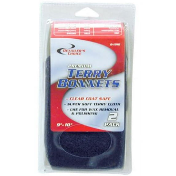 Tiger Accessory 6-19108 9-10 in. Terry Cloth Bonnets, Clear - Pack of 2