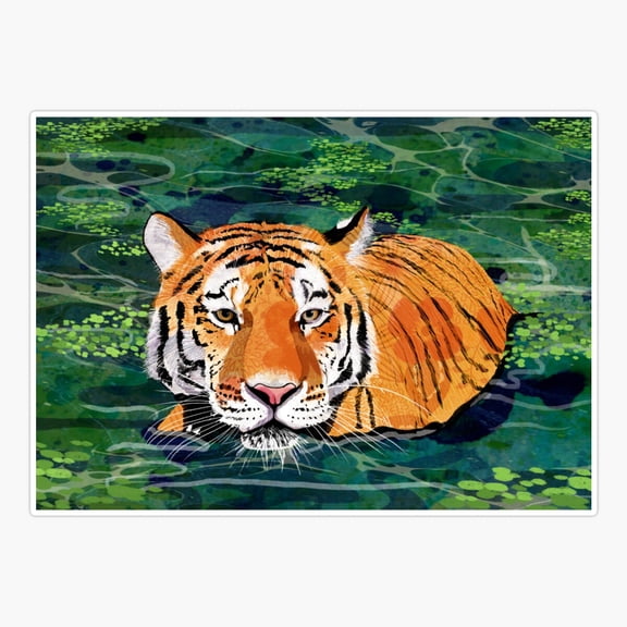 Tiger Animal Art Vinyl Decal Sticker