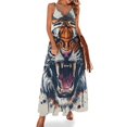 thumbnail image 1 of Tiger Animal Graffiti Sleeveless Dress for Women Clothing Female Women's Summer Skirt, 1 of 7