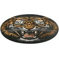 thumbnail image 1 of Tiger Animal Graffiti Washable Round Rug -Circle Area Rugs for Nursery Bedroom, Vintage Non Slip Non Shedding Low Pile Carpet for Living Room Coffee Table Entryway, 1 of 6