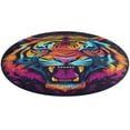 thumbnail image 1 of Tiger Animal Graffiti Washable Round Rug -Circle Area Rugs for Nursery Bedroom, Vintage Non Slip Non Shedding Low Pile Carpet for Living Room Coffee Table Entryway, 1 of 6