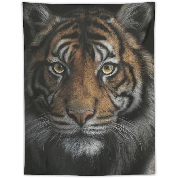 Tiger Animal Tiger Face Tapestry Wall Decor Large Wall Art Backdrop Flag Hanging for Bedroom Living Room Dorm Office 30"40"