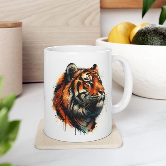 Tiger Areramic Coffee Mug - WildL1ife Animal Lover Gift