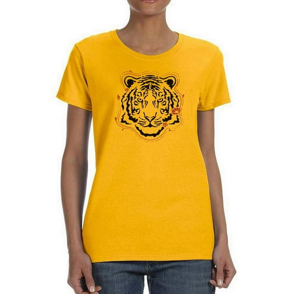 Tiger Art T-Shirt Women -Smartprints Designs, Female XX-Large