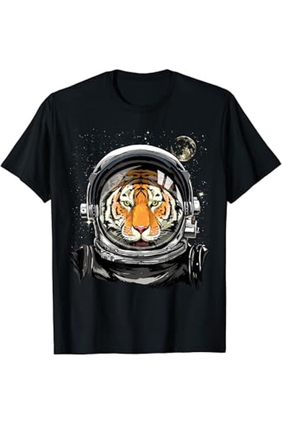 Tiger Astronaut Space Exploration Astronomy Lover T-Shirt