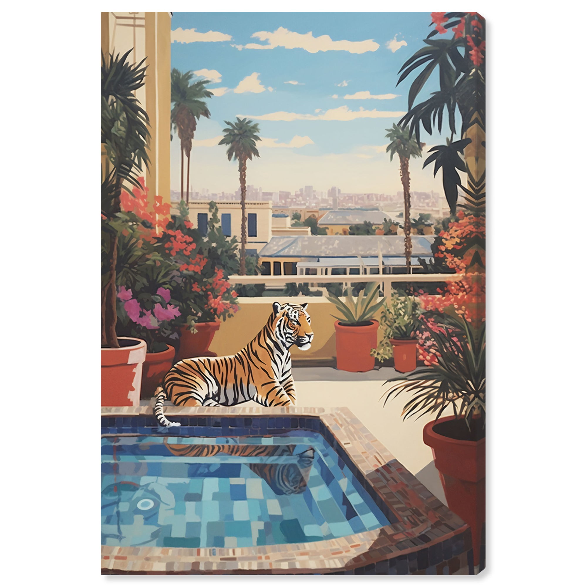 Tropical Tiger by Jacuzzi Canvas Wall Art, 10" x 15"
