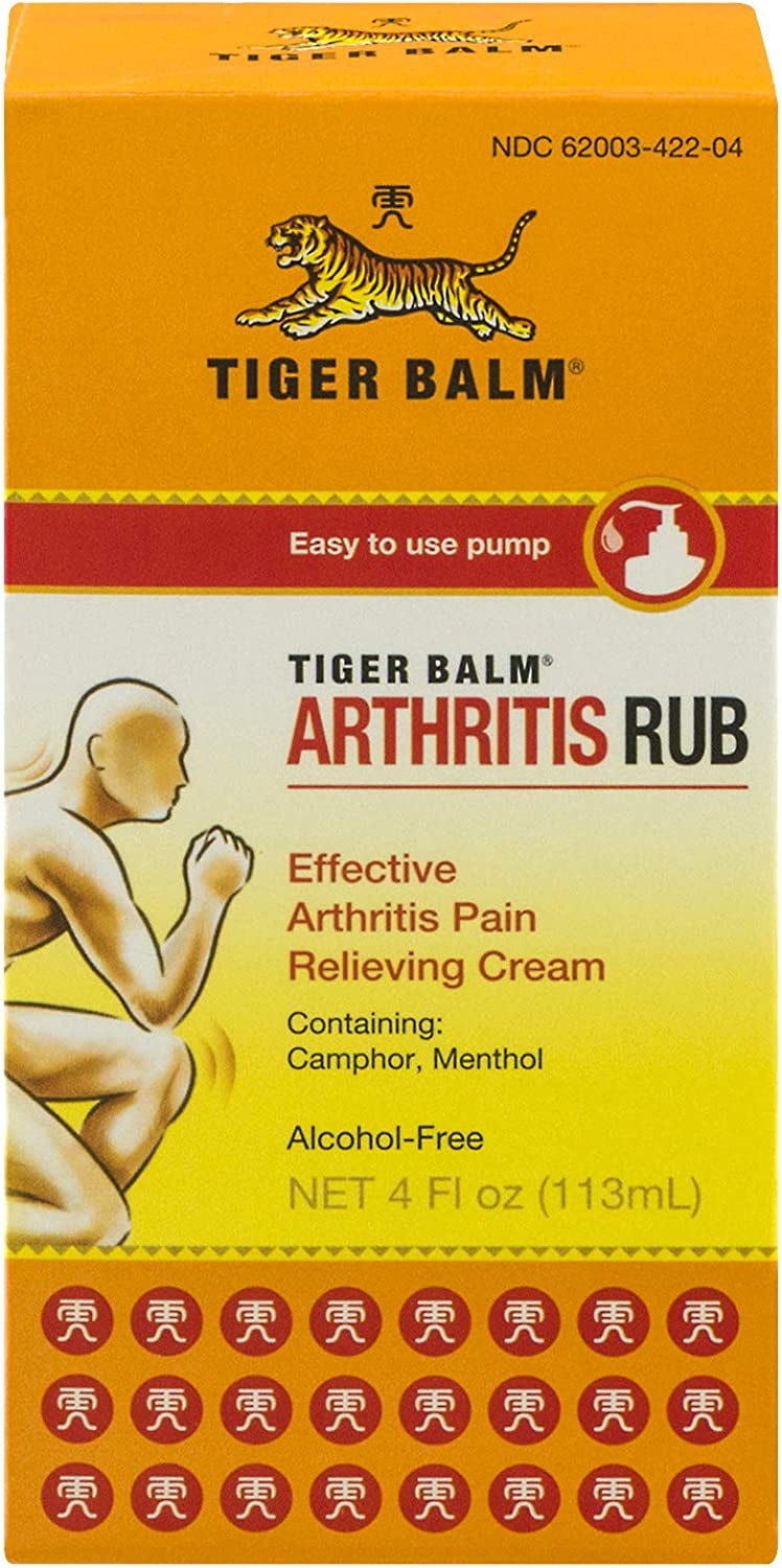 Tiger Balm Arthritis Rub, Muscle & Joint Pain Relief Analgesic Cream, 4 ...