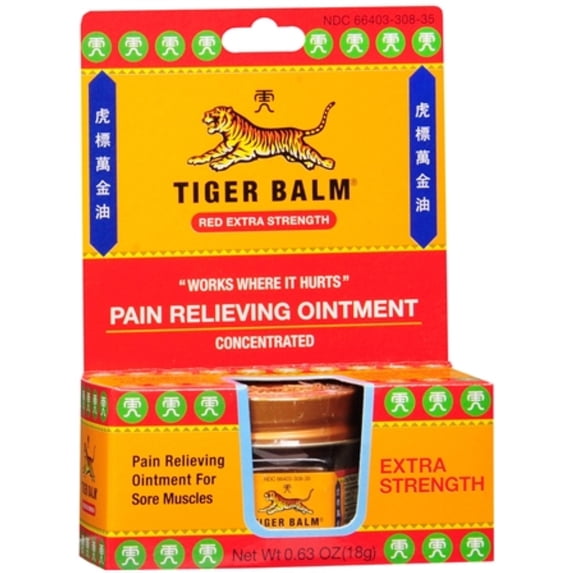 Tiger Balm Extra Strength 0.63 oz (Pack of 3)