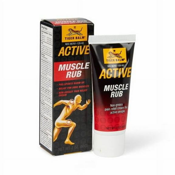Tiger Balm Muscle Rub Fast Relief Topical Analgesic Cream 2 oz, Pack of 6