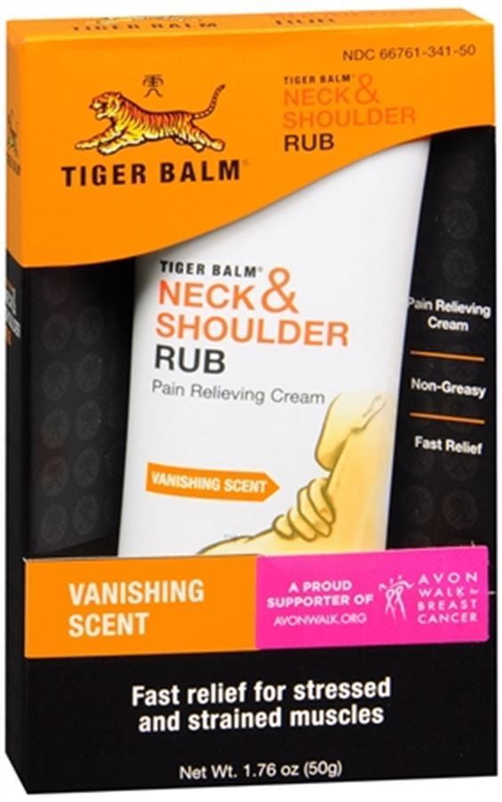 Tiger Balm - Neck & Shoulder Rub Vanishing Scent - 1.76 Oz., 3-Pack