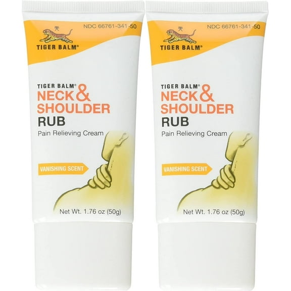 Tiger Balm Neck and Shoulder Rub,net wt 1.76 oz - Pack of 2