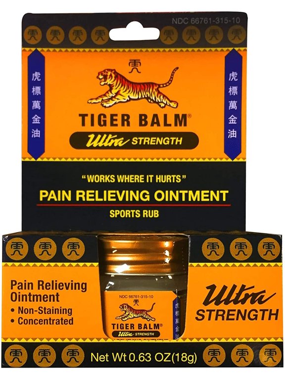 Balm Pain Relieving Ointment, Ultra, 18g Muscle Rub Ultra Strength Tiger Balm